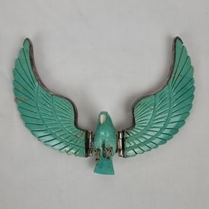 Navajo Turquoise Eagle Necklace Silver Indian Jewelry